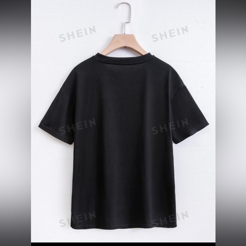 SHEIN Motorcycle And Letter Graphic Tee - Picture 2 of 3